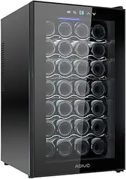 ADIVO Wine Cooler Mini Fridge Compressor Organiser with Temperature Control and LED Display for 28 Bottles