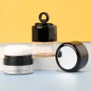 3 Pcs Powder Box Container with Puff Travel Mini Containers for Makeup