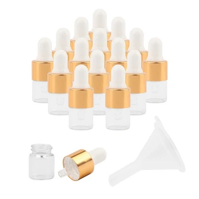 Small Dropper Bottle With Glass Pipettes Travel Dispenser Cosmetic Container