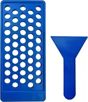 Portable Lip Balm Tray and Spatula Set,Lipstick Holder & Lip Gloss Making Kit(Blue)