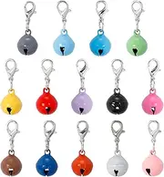 Hetenoyo 14 Pcs Colorful Pet Bells for Cat and Dog Collars, Loud Jingle Bells with Clasps, Long-lasting Metal Bells for Pet Accessories, DIY Crafts, and Christmas Decorations