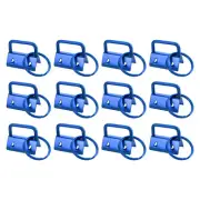 12Pcs 25mm Key Fob Hardware with Keychain Ring for Webbing Blue