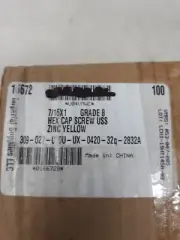 7/16"-1 Hex Bolts Cap Screws Grade 8 ZInc Yellow 1in