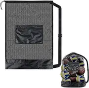Extra Large Mesh Ball Bag，Mesh Soccer Team Bag, Drawstring Sports Equipment Storage Bag, Suitable for Basketball, Beach Cloth, and Swimming Equipment, Portable Storage Bag