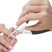 Fake Nail Clippers - Pedicure Manicure Tools | Stainless Steel Cutter for Artificial Acrylic Fake Tips, Type U Manicure Pedicure Tool for Women Girls Salon Home