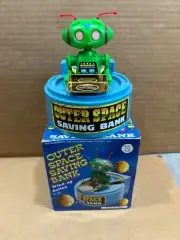 Outer Space Alien Windup Savings Bank Working MIB See Video
