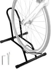 Steel Bicycle Floor Stand, Floor Bike Rack, Cycling Storage Organizer, Front and