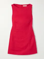 [Faithfull] Faithfull - Lydie Linen Mini Dress - Red - x small x small Red
