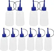 Angoily 10pcs Precision Tip Glue Bottle Applicator Glue Squeeze Bottle Art Paint Bottle for Paper Quilling DIY Craft 100 Ml