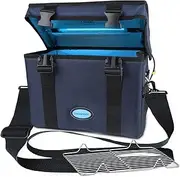 [coospider-repta] UV Light Sanitizer Ozone Box, Portable Foldable UV Cleaner Bag UVC Household Bag with 3-level Timer for Toys, Keys, Towels, Mask Cleaning Machine Blue 12L Ozone