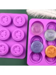 6-Piece Round Silicone Mold Projects Making Cake Making