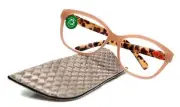Savannah, (Premium) Reading Glasses, Fashion Reader, Square, (Tan, Brown Tortois