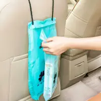 在飛比找momo購物網優惠-【小誠購物】車用掛繩垃圾袋(車用垃圾袋 嘔吐袋 可封口垃圾袋
