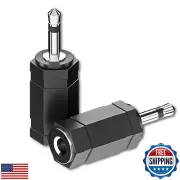 Goupchn 3.5mm Mono to Stereo Adapters 2 Pack 1/8" Mono Male Plug to 1/8" TRS