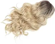CRILSTYLEO Long Curly Wigs Women Headdress 1 Set Wavy Wig with Bangs Human Hair Lace Front