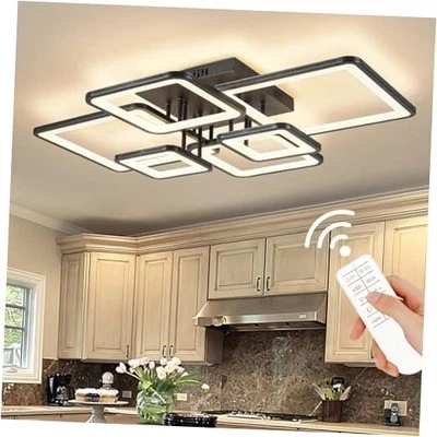 Modern LED Ceiling Light Fixture Black Kitchen Lighting Fixtures Ceiling for