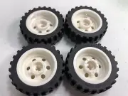 NEW LEGO WHEEL 30mm x 14mm & 43.2 x 14 Tire Offset Tread (x4) (56904 / 56898)