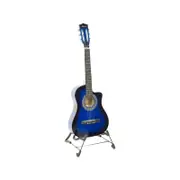 Karrera 38in Pro Cutaway Acoustic Guitar with Bag Strings - Blue Burst