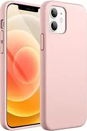 JETech Silicone Case for iPhone 12 Mini 5.4-Inch, Silky-Soft Touch Protective Cover with Microfiber Lining (Pink)
