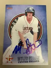 Myles Straw 2015 Signed Greenville Astros Team Card