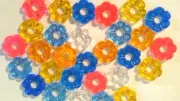 30 Petal Nest Bulb Flower Rings Ceramic Christmas Tree Vintage
