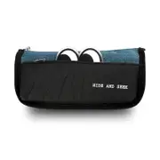 Canvas pen bag school season children's creative large capacity simple stationery bag BLUE COLOR