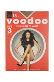 [Bonds] Voodoo Shine Sheer To Waist 15 Denier 3 Pack in Celestial Size: Tall Tall Celestial