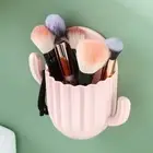 Shelf Wall-mounted Shaver Organizer Storage Rack Cactus Hook Toothbrush Holder