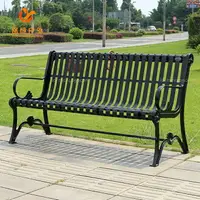 在飛比找樂天市場購物網優惠-公園椅 戶外 長椅 塑木 不鏽鋼 公園椅戶外長椅鑄鐵休閑鐵藝