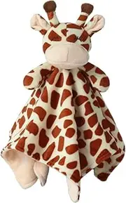 CREVENT Soft Plush Animal Face Security Blankets for Boys and Girls, Great for Birthday Baby Shower(Brown Giraffe)