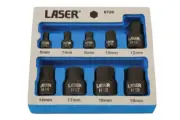 Laser Tools Low Profile Impact Hex Socket Bit Set 1/4"D, 3/8"D 9pc 6726