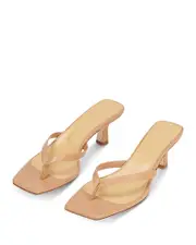 Aeyde Women's Wilma Square Toe Mid Heel Sandals