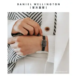 【Daniel Wellington】DW 錶帶 Quadro/Petite 10mm經典黑麥穗式金屬編織錶帶(DW00200277)