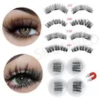 Coverage Long Cilia Cross Wispy False Eyelashes Triple Magnet Extension Tools