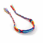 Women Bohemian Thread Bracelet Retro Handmade Multicolor Hand Rope - Dark blue