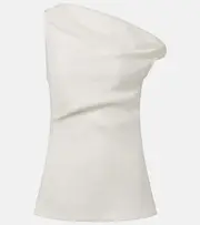 [Faithfull] Faithfull Suis asymmetric linen top AU 12 white