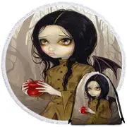 Goth Fairy Melancholy Autumn Is My Last Chance Round Beach Towel