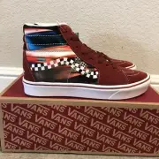 Vans Comfycush SK8 Hi Sneakers Fire Brick Canvas Skateboard Shoes Men’s Size 11