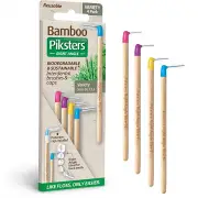 Piksters Bamboo Right Angle Interdental Brush (Assorted) X 4