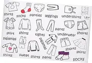Vaguelly 1Sheet Removable Clothes Sticker for Wardrobe Organization Decorative Classification Labels for Dresser Clothes Bins for Easy Sorting Storage