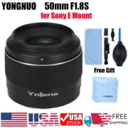 YONGNUO YN50mm F1.8S APC-C Fixed Auto Focus Lens for Sony E Mount