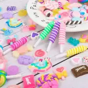 Mixed Slime Charms Candy Sweets Lollipop Assorted Flatback Resin Supply AU