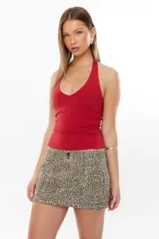 [Supré] Supré - Luxe Halter Top - Lipstick red L LIPSTICK RED