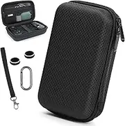 XORDING® Carrying Case Compatible with Backbone One, Nylon Hard Shell, Protective Case, with a Wristband, Keychain, and Net Pocket for Accessories Kit (Black-A)