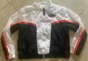 Mens Nike Throwback Woven Jacket AV9755-100 White/Black SZ SMALL NWT