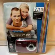 Vivitar ViviCam 7122 7.1MP Digital Camera - Red Sealed W/ Software, Cable & More