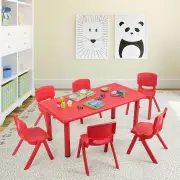 CostwayKids Table and 6 Chairs Set for Preschools & Home