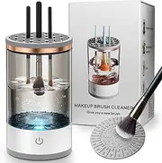 Brushly Pro Cosmetic Brush Cleaner, Brushy Makeup Brush Cleaner, Electric Makeup Brush Cleaner Machine, Automatic Spinning Makeup Brush Cleaner for All Size Makeup Brush (A)