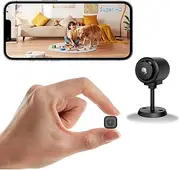 Mini Security Camera, 1080P WiFi Camera (2.4G Only) Indoor Outdoor with Night Vision, Motion Detection, Cloud & SD Storage, APP Remote Control, for Home Baby Pet Surveillance