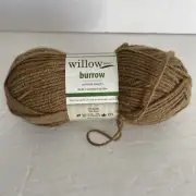 Willow Yarns Burrow Worsted wool blend yarn, Walnut 0062 Lot 1667 197 yds